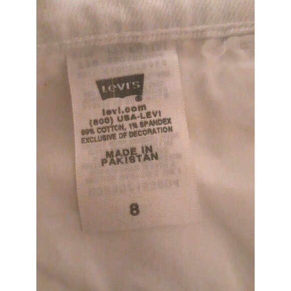 LEVI'S 515 Denim Shorts White 8 m  Jean Shorts classic casual summer Levi's - Picture 8 of 8